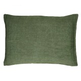 CUSHION GREEN 100% LINEN     - CUSHIONS